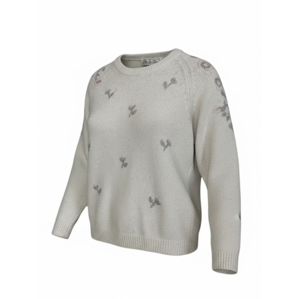 Private Party Silk Blend Embroidered Beaded Sweater
